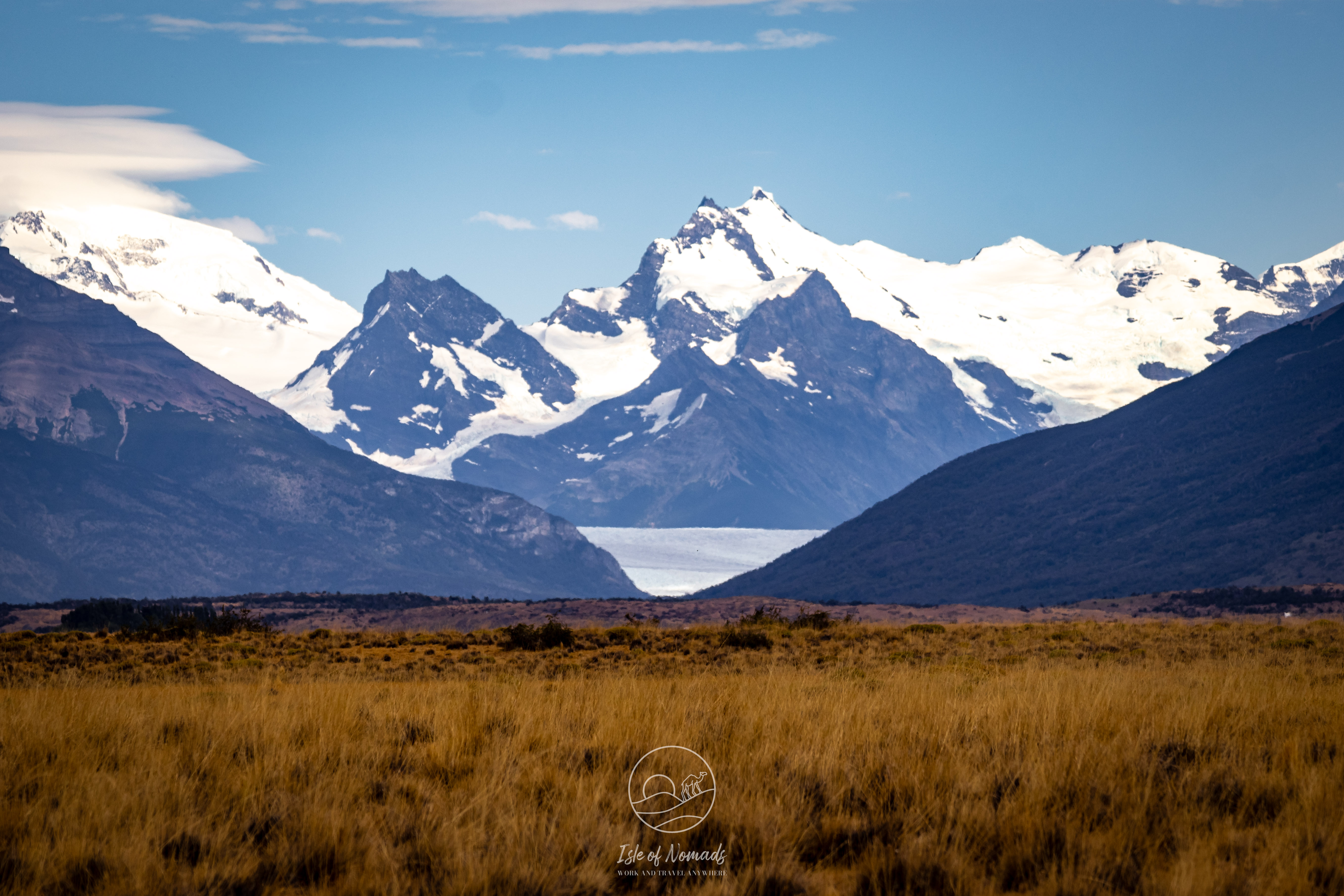 Views of Perito Moreno in the distance