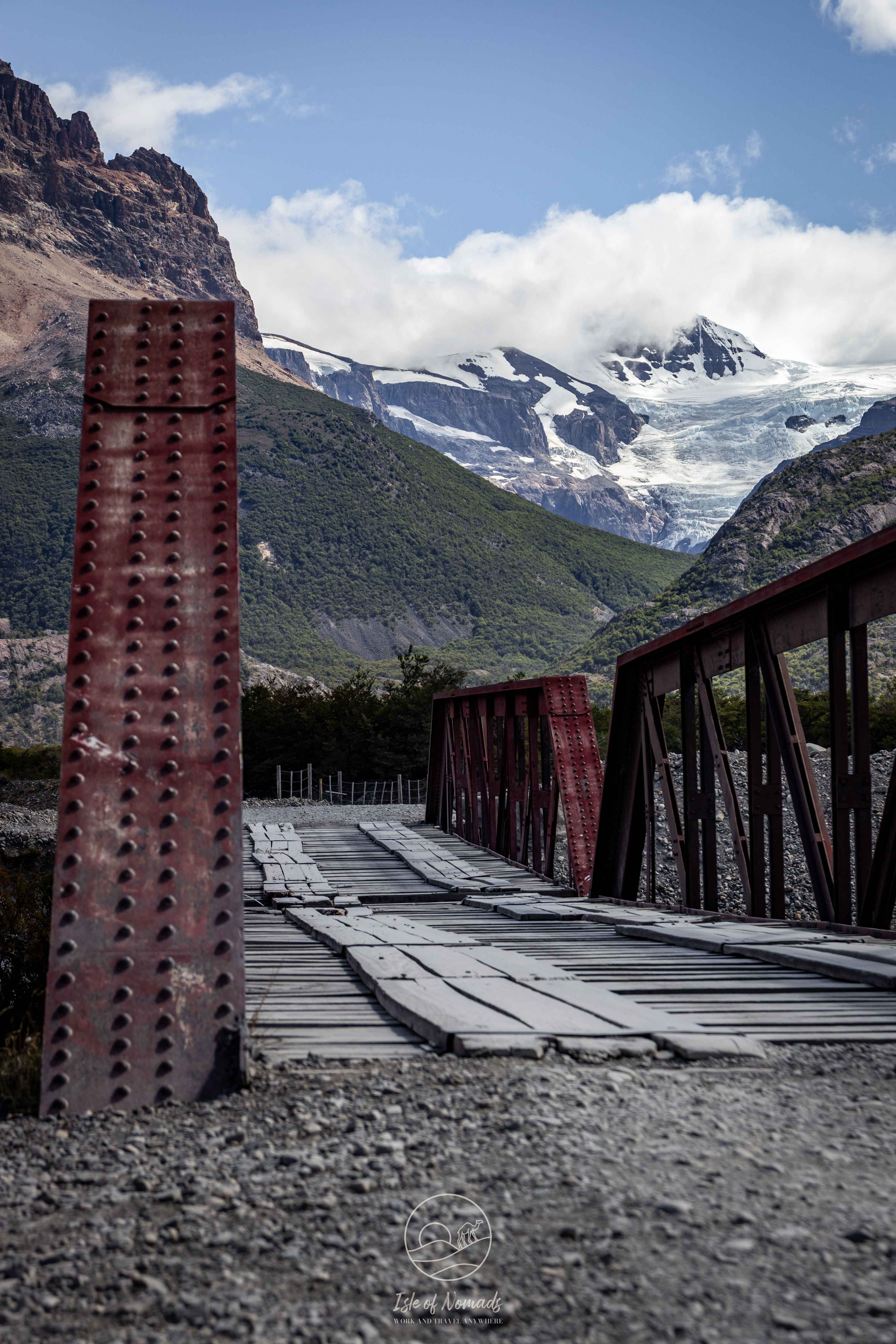 The road to the Huemul Glacier is adventurous at times...