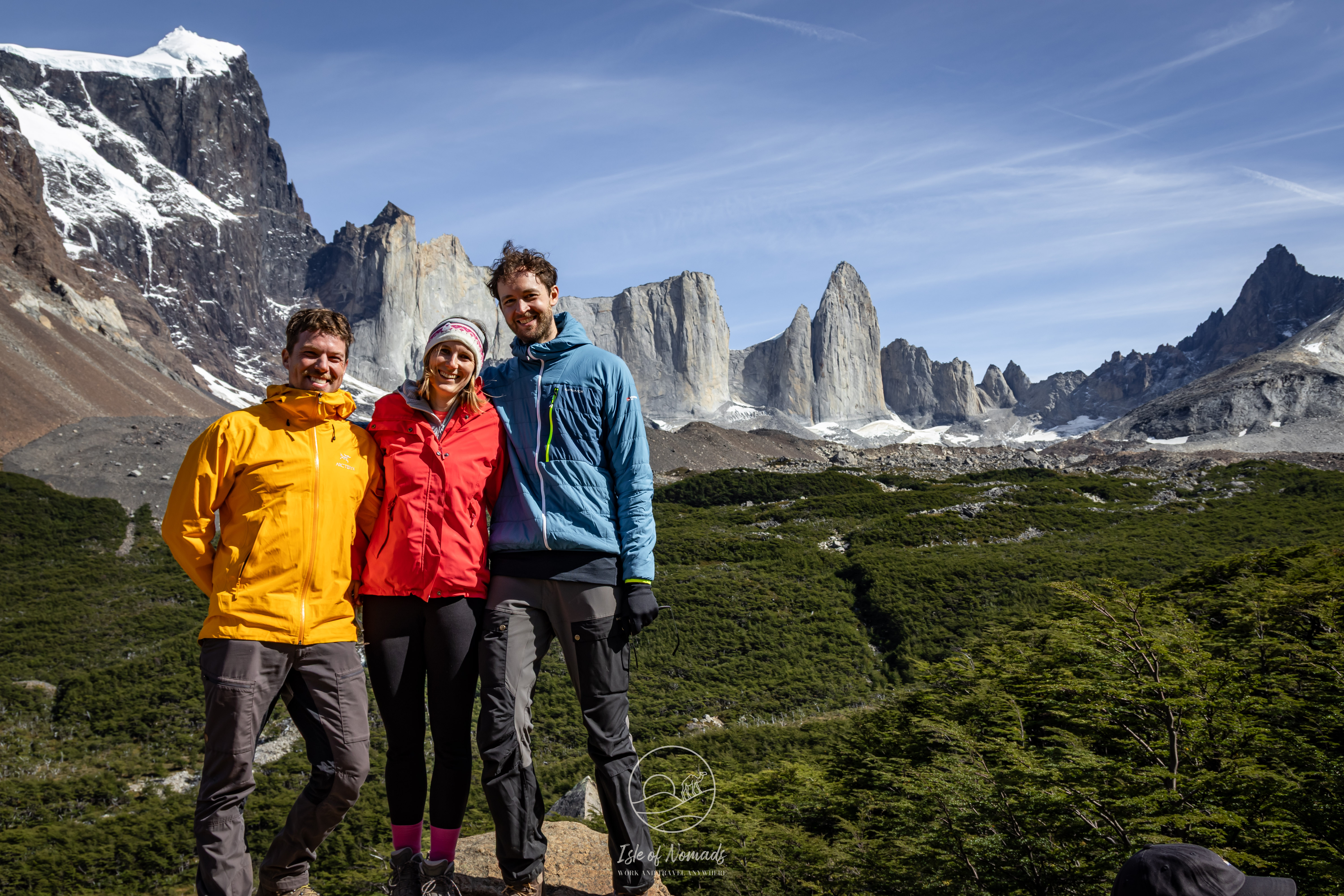 Three friends enjoying the physical challenge and beauty of the W-Trek :-D