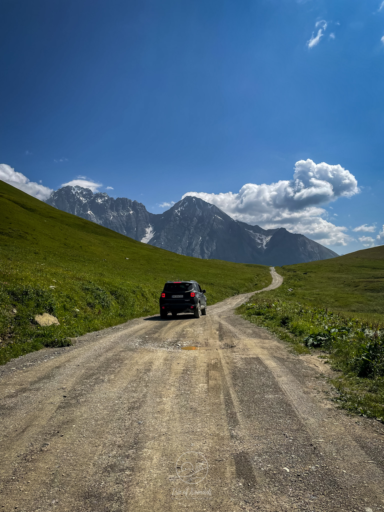 The beginning of the Zagari pass