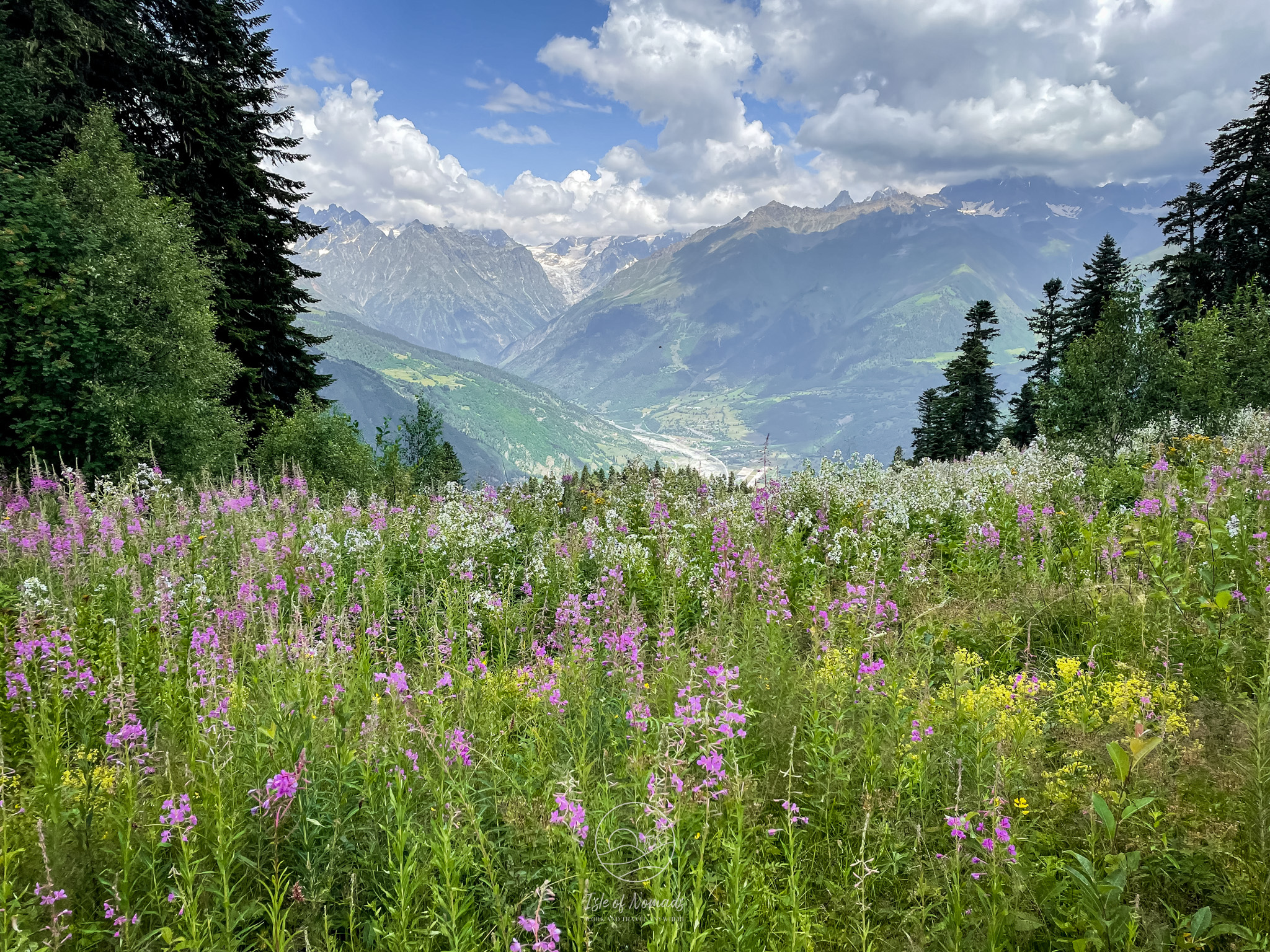 A beautiful view from the hike on the ridge over Mestia