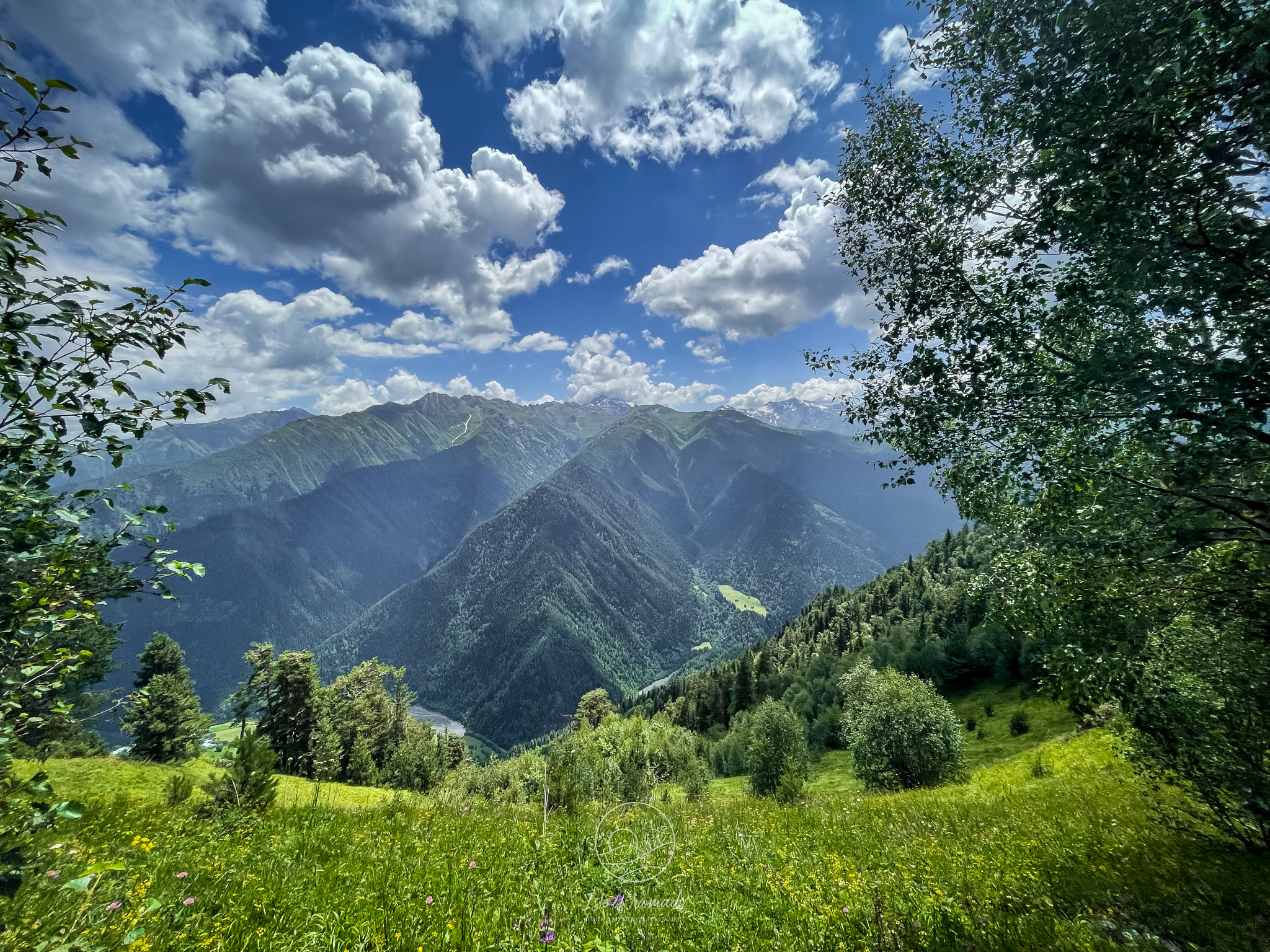 Looking towards south from the ridge over Mestia