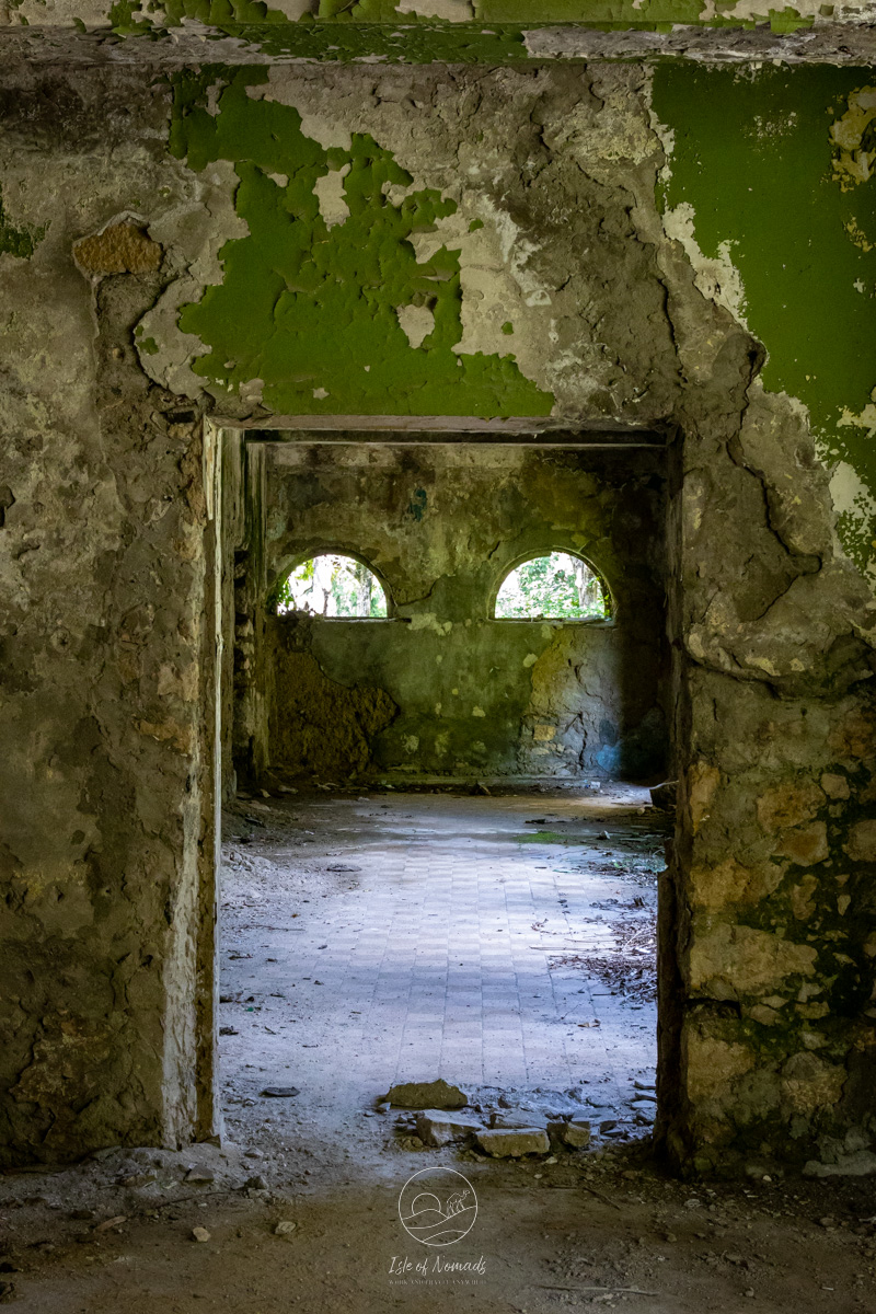 Bathhouse No. 5 visibly shows the toll time has taken on it ...