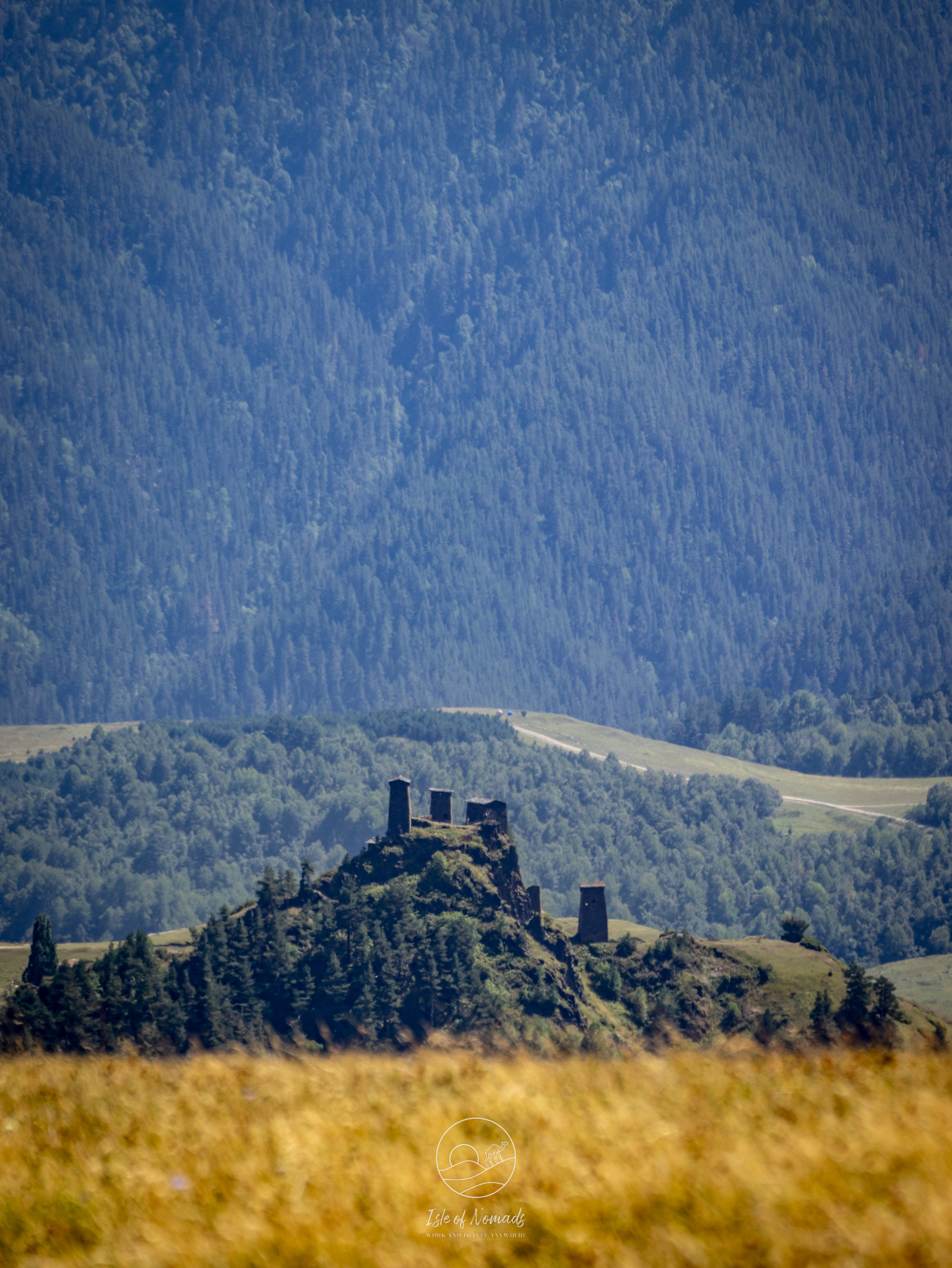 The fortress seen from the mountain ridge