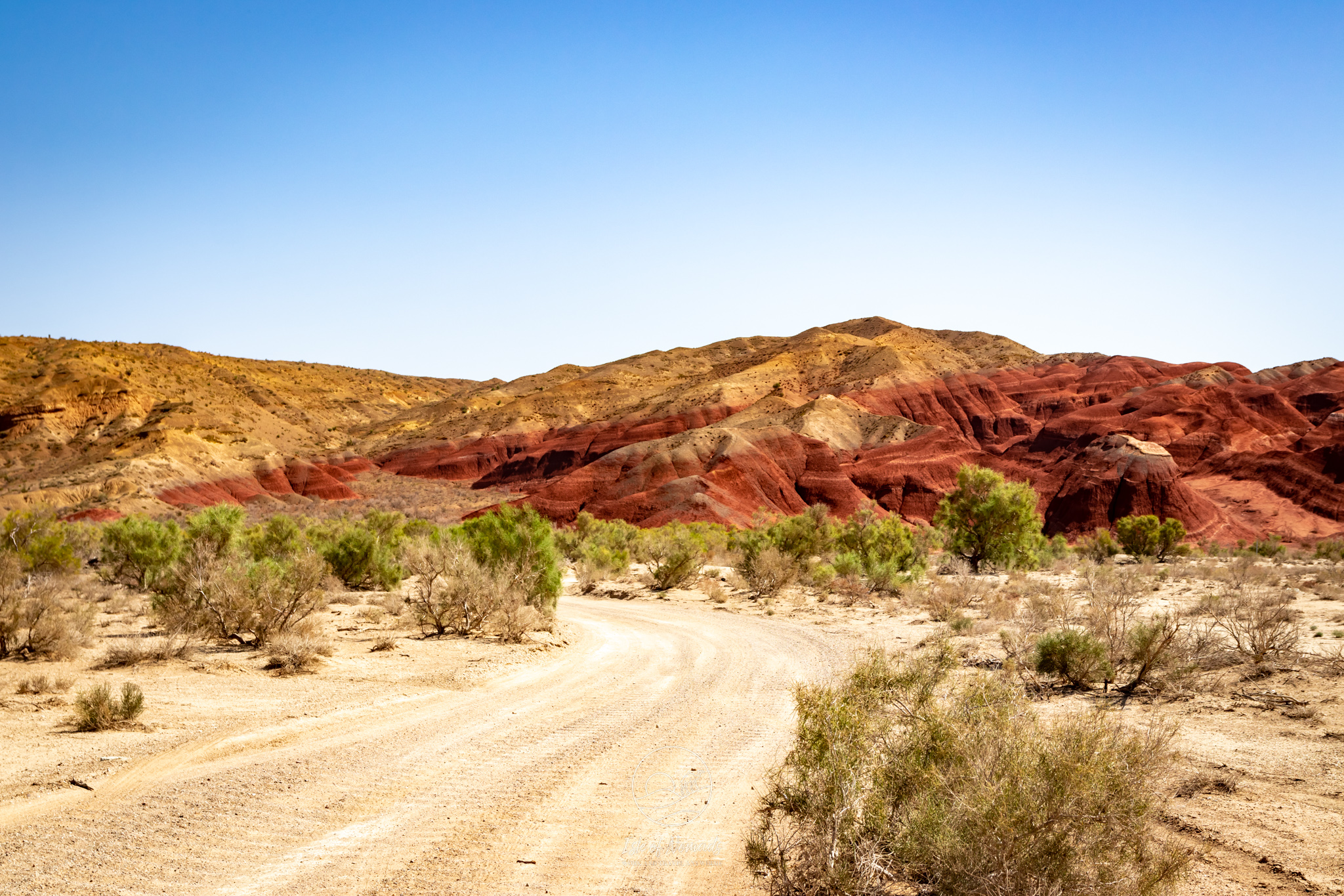 The Aktau mountains already look quite mesmerizing even from afar