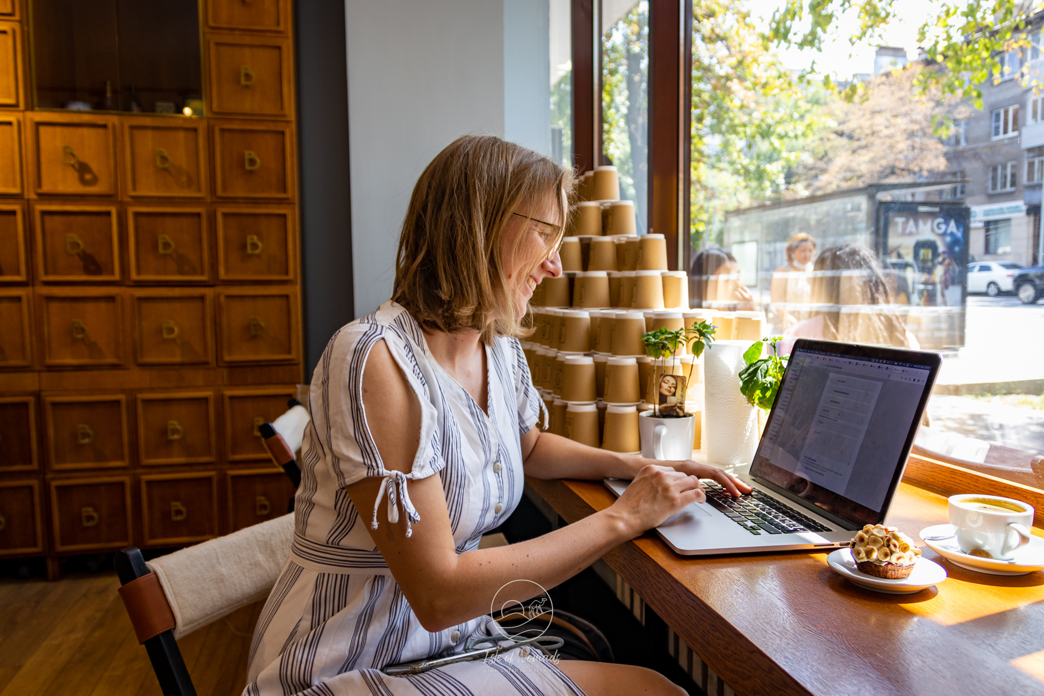 There are many cute coffee shops in Almaty