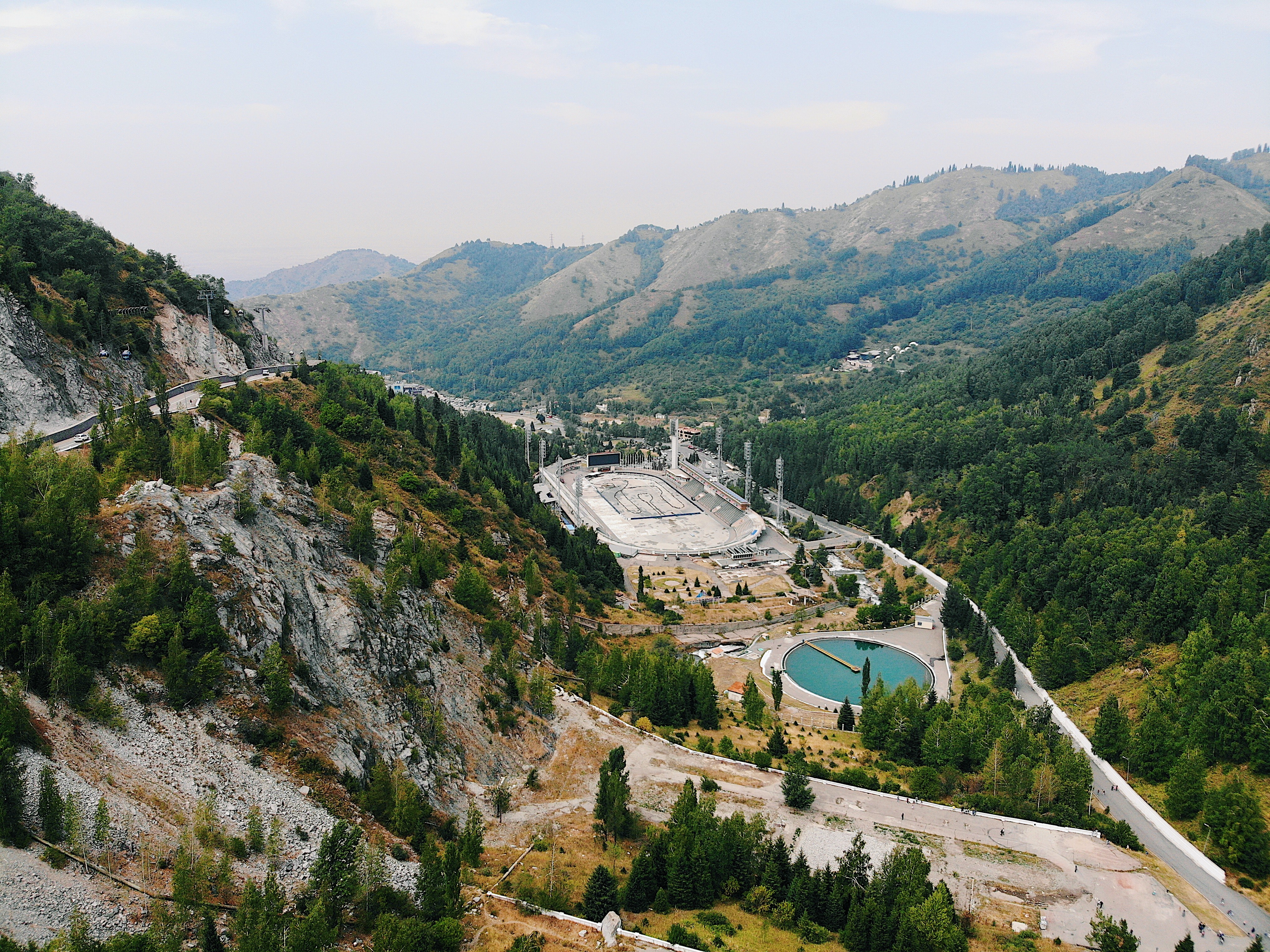 The Medeu ice skating rink in summer (Photo by Ivan Yerokhin)