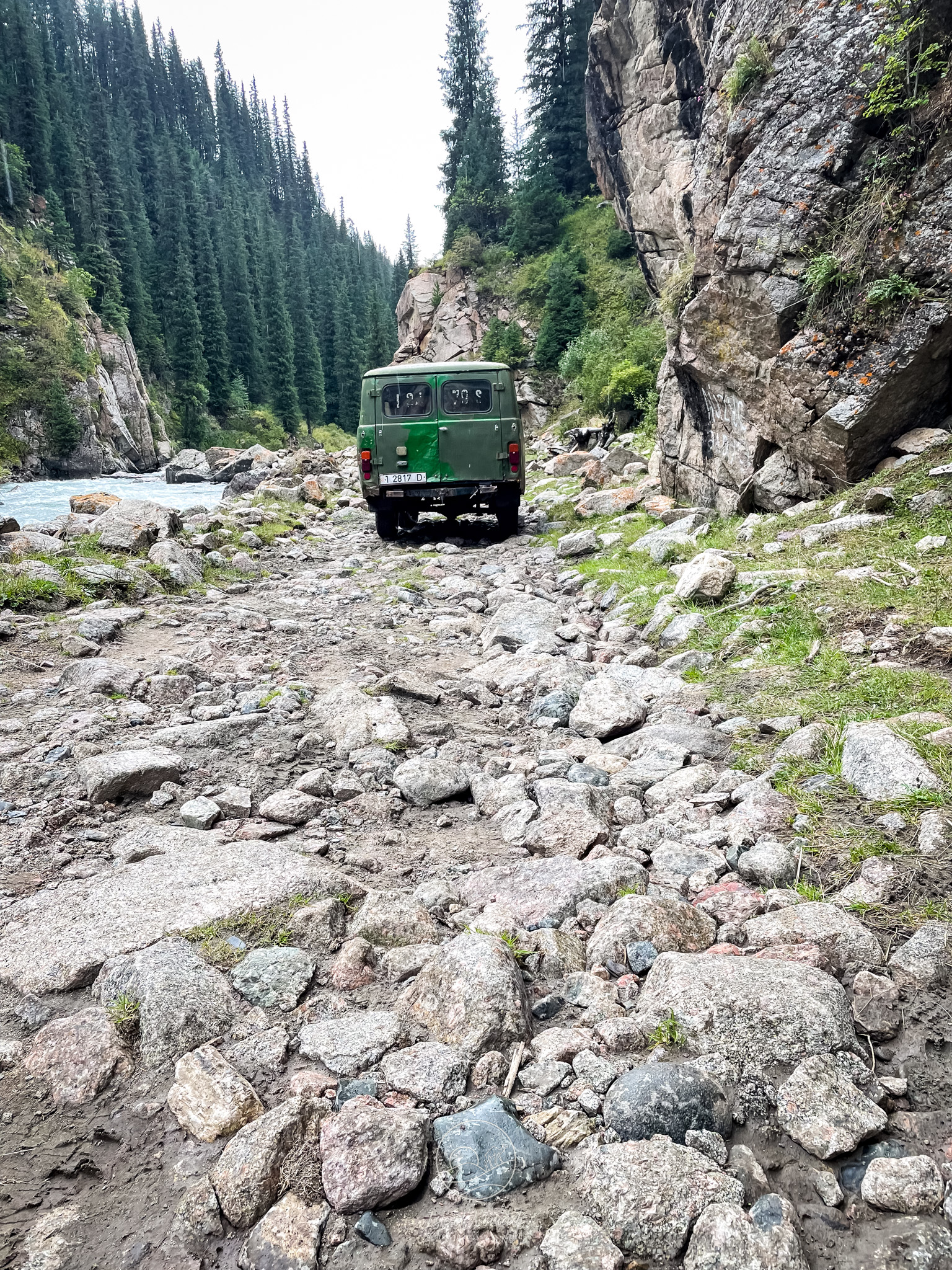 Don't attempt to drive to Altyn Arashan with a normal 4x4!