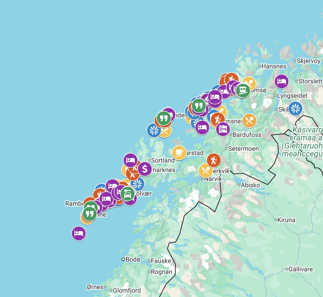 Northern Norway Travel Map Preview