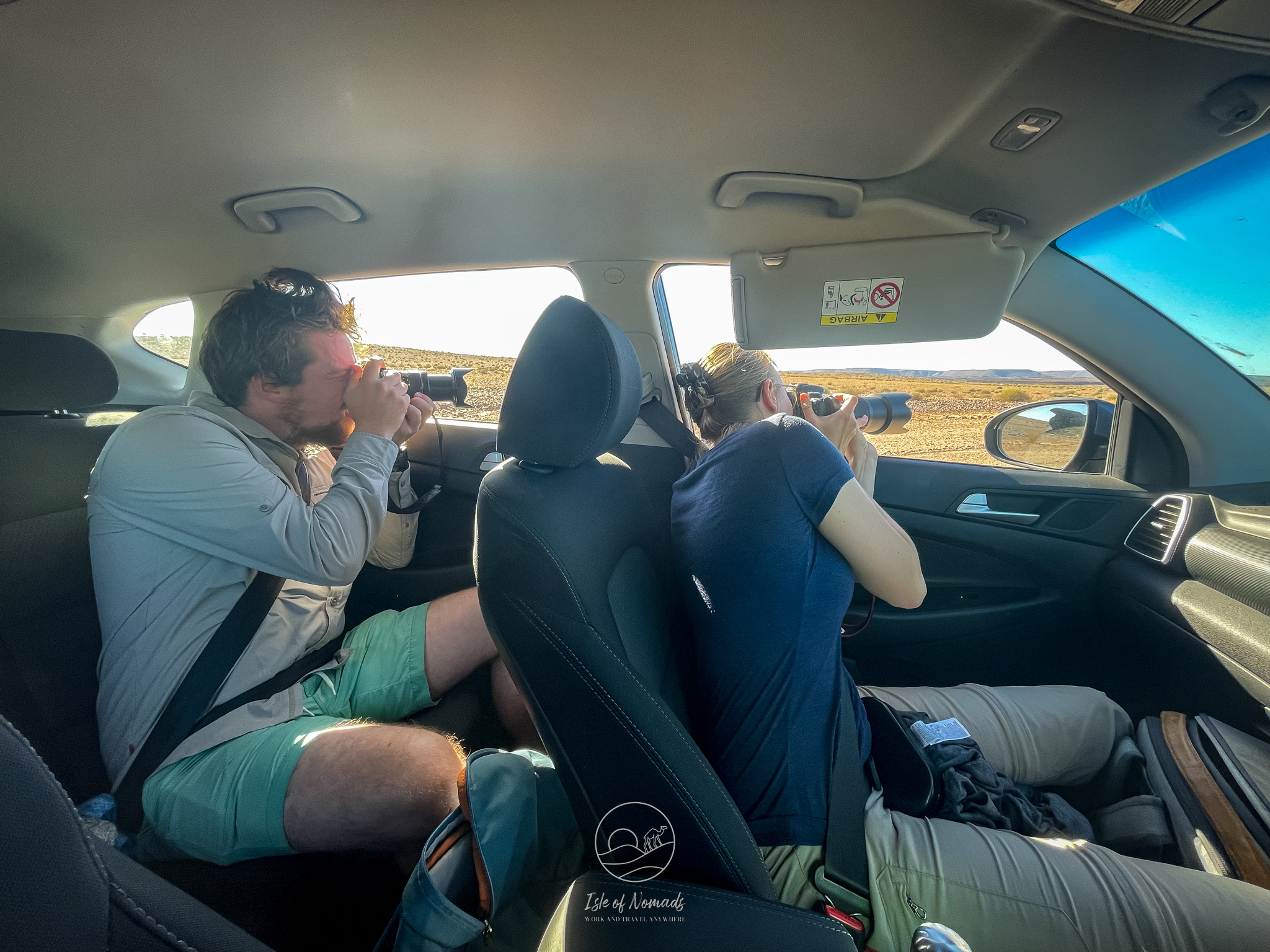 Wildlife sightings out of our car in Etosha National Park, Namibia